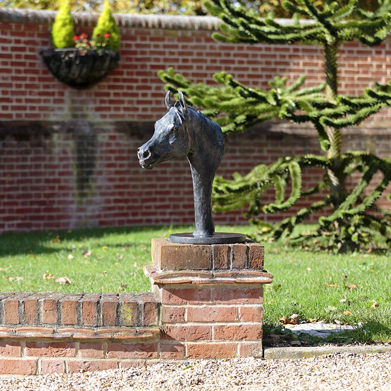 Bronze Arab Black Horse Sulpture by Belinda Sillars