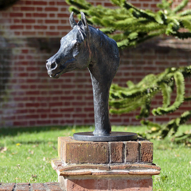 Bronze Arab Black Horse Sulpture by Belinda Sillars