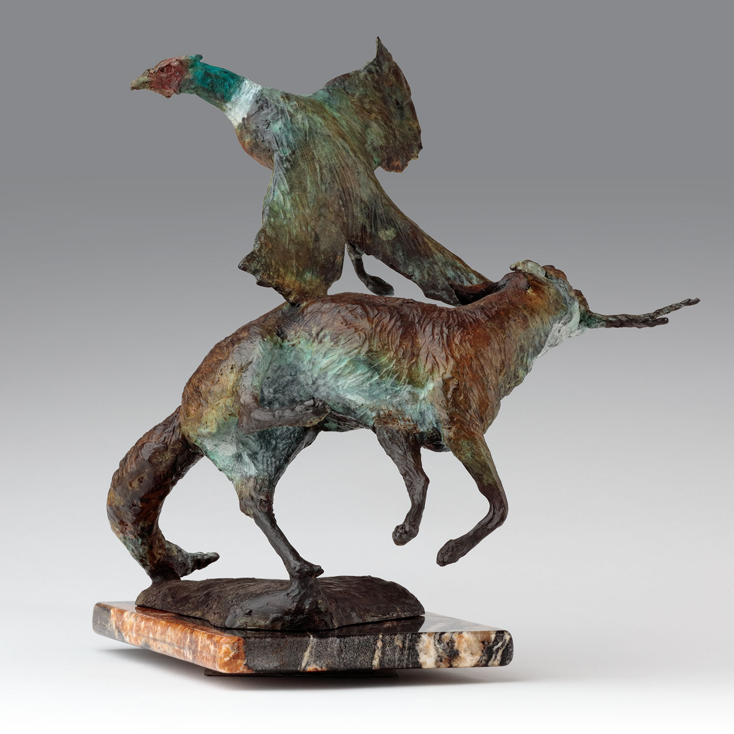 Bronze Fox Sculpture by Belinda Sillars, 'Close Shave'