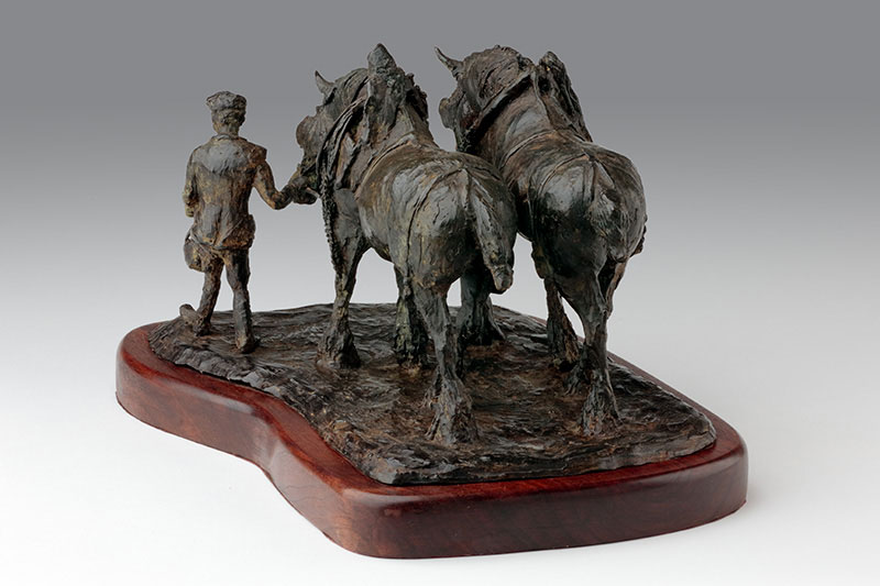 Bronze Heavy Horse Sculpture by Belinda Sillars, Eng of a long day, Limited Edition