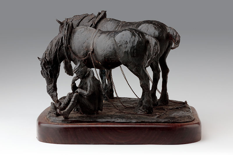 Bronze Heavy Horse Sculpture by Belinda Sillars, Ploughman's Lunch