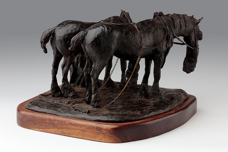 Bronze Heavy Horse Sculpture by Belinda Sillars, Ploughman's Lunch