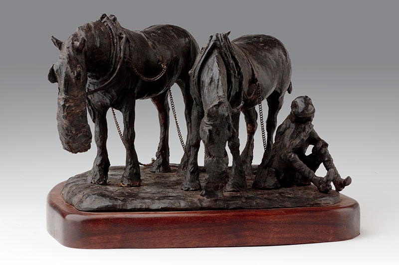 Bronze Heavy Horse Sculpture by Belinda Sillars, Ploughman's Lunch