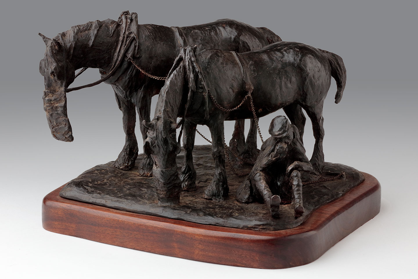 Bronze Heavy Horse Sculpture by Belinda Sillars, Ploughman's Lunch