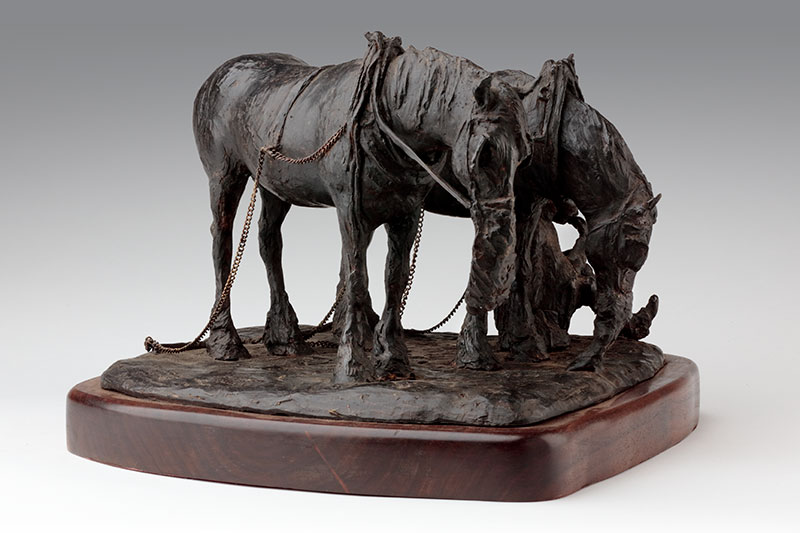 Bronze Heavy Horse Sculpture by Belinda Sillars, Ploughman's Lunch