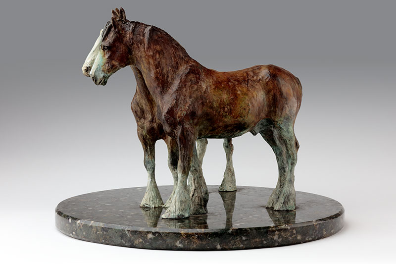 Bronze heavy Horse Sculpture by Belinda Sillars, Paddock Talk