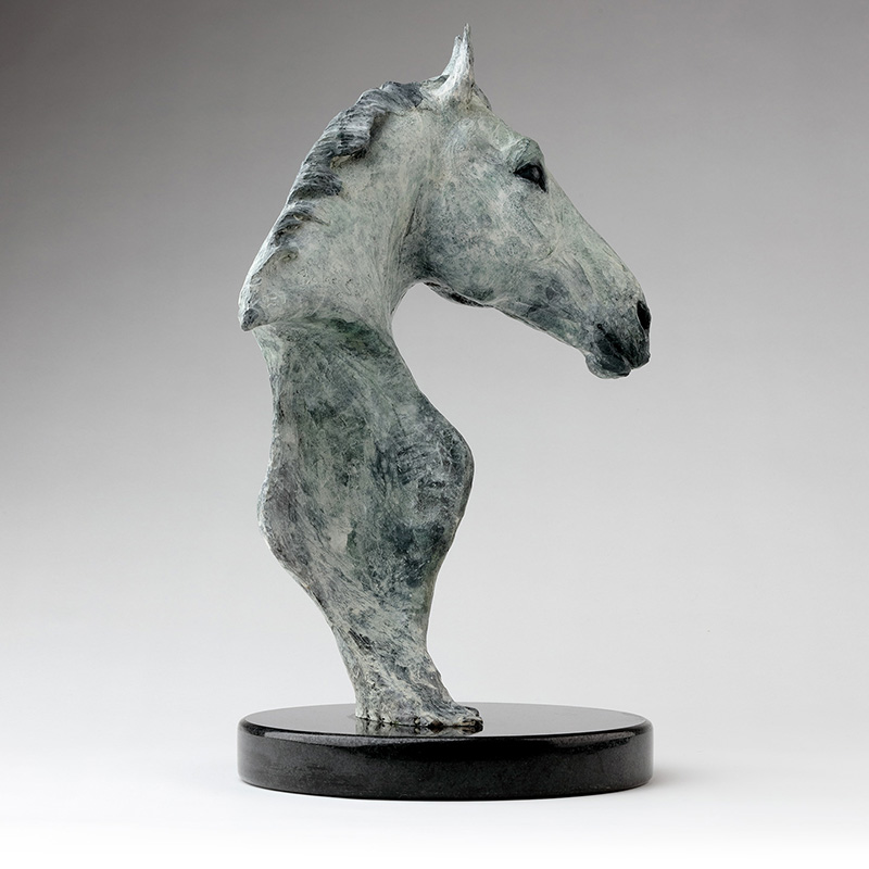 Bronze Horse Head Sculpture By Belinda Sillars 'Clover'