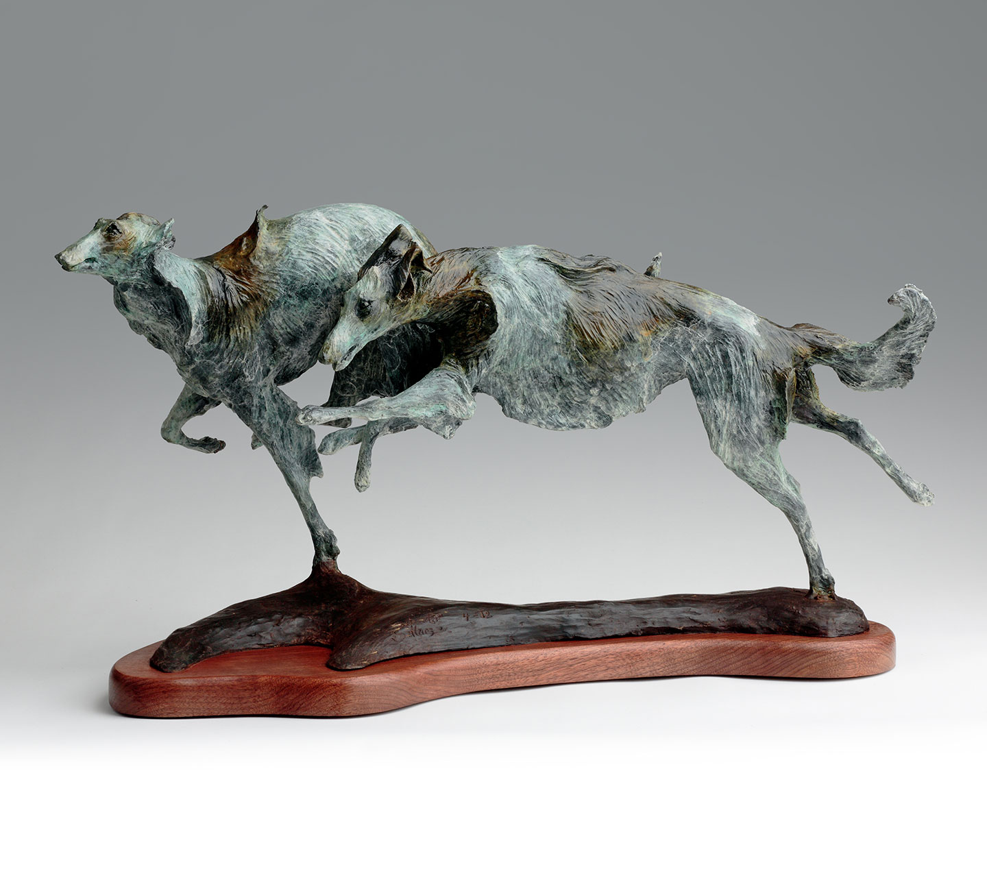 Bronze Borzoi Hounds Sculpture, Limited Edition