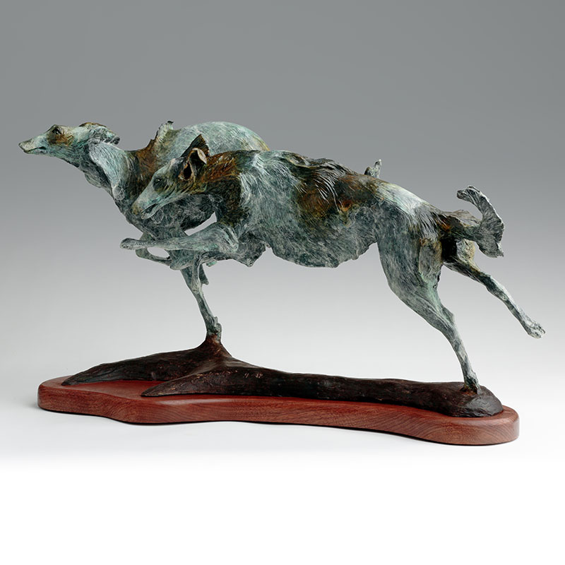 Bronze Borzoi Hounds Sculpture, Limited Edition