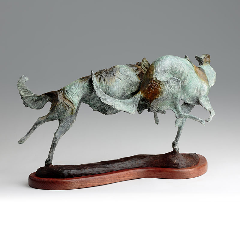 Bronze Borzoi Hounds Sculpture, Limited Edition