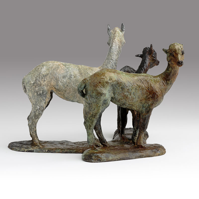 Bronze Alpacas Sculpture Limited Edition