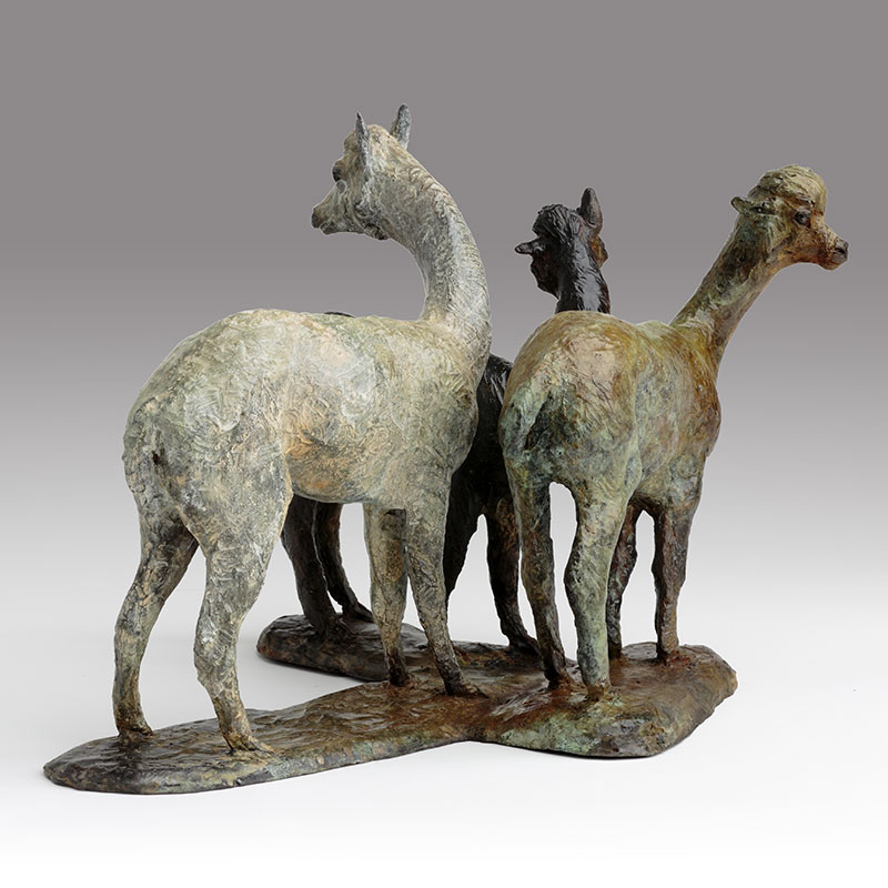 Bronze Alpacas Sculpture Limited Edition