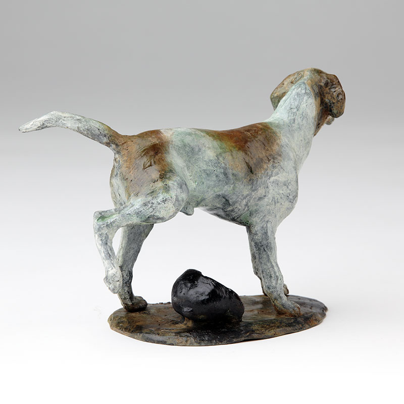 Bronze Hunting Dog Sculpture 'Patey Hat' by Belinda Sillars