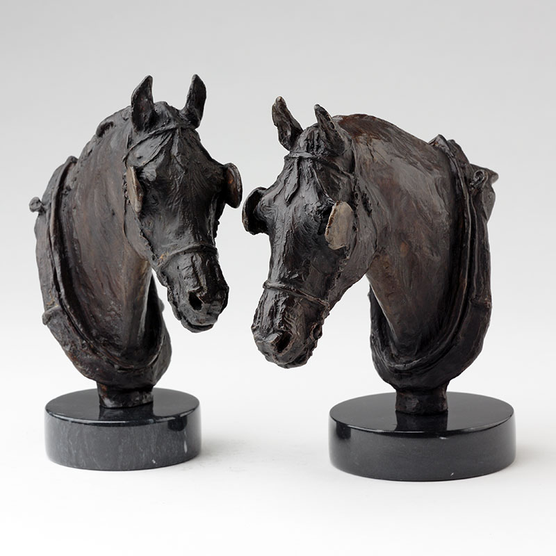 bronze heavy Horse Head Sculpture limited Editions