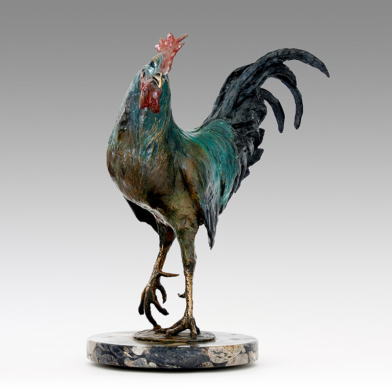 Bronze Cockerel Sculpture Limited Edition