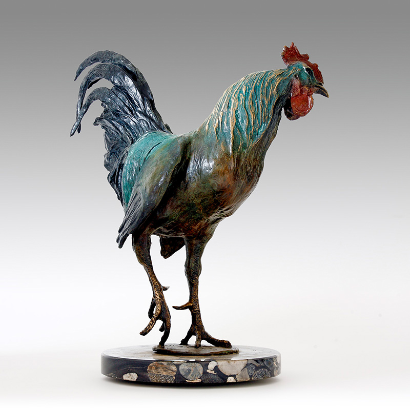 Bronze Cockerel Sculpture Limited Edition