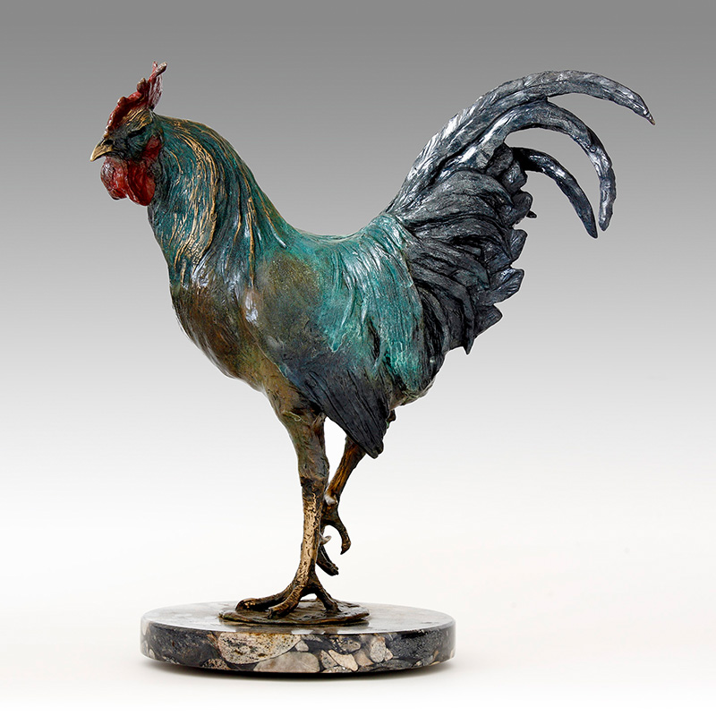 Bronze Cockerel Sculpture Limited Edition