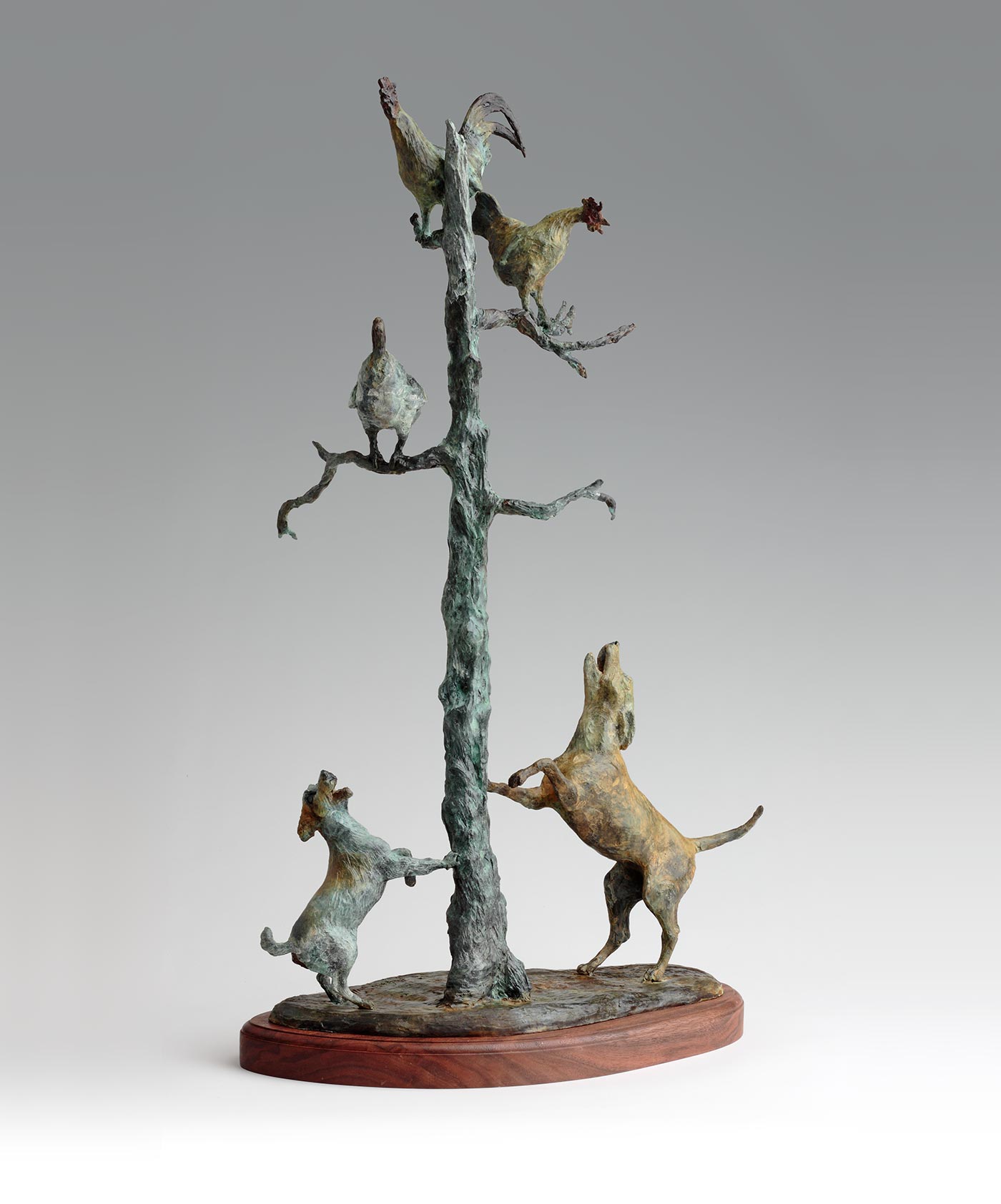 Bronze Terrier Dog Sculpture by Belinda Sillars 'Despicable Puppies'
