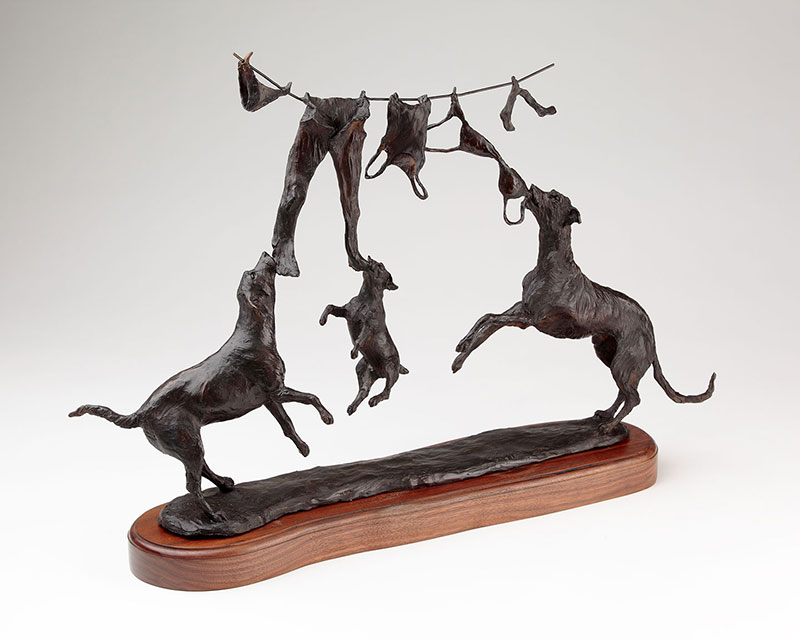 Bronze Dog Sculpture Limited Edition by Belinda Sillars