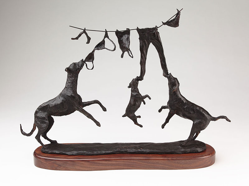 Bronze Dog Sculpture Limited Edition by Belinda Sillars