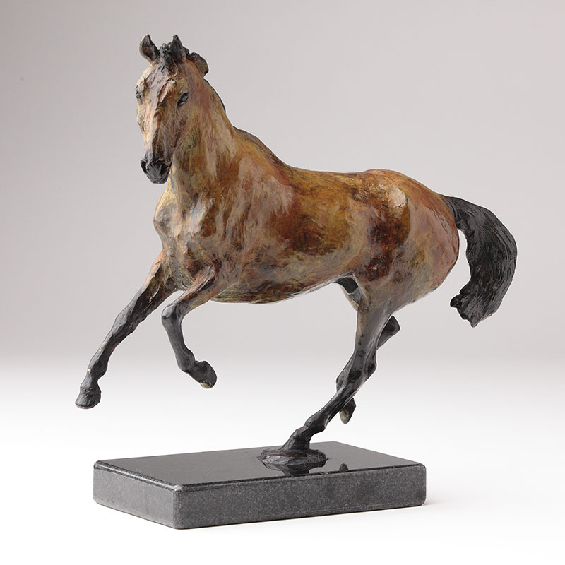 Bronze equestrian horse sculpture by belinda sillars, Skippy limited Edition