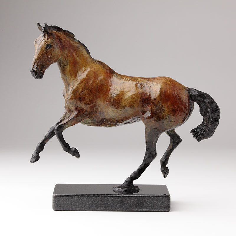 Bronze equestrian horse sculpture by belinda sillars, Skippy limited Edition