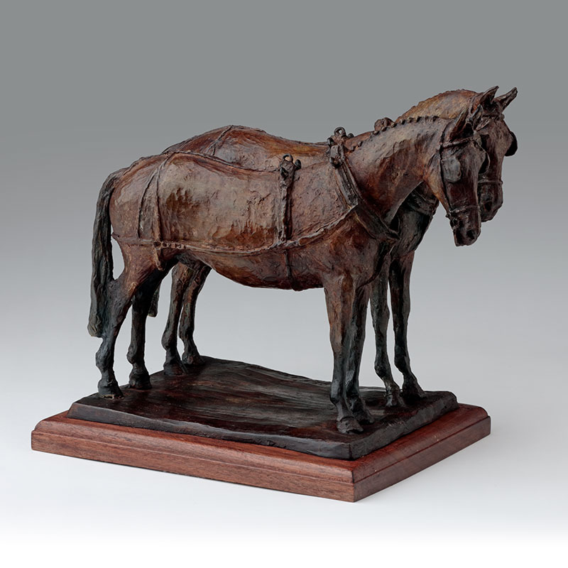 Bronze Carriage Horse Sculpture, Limited Edition