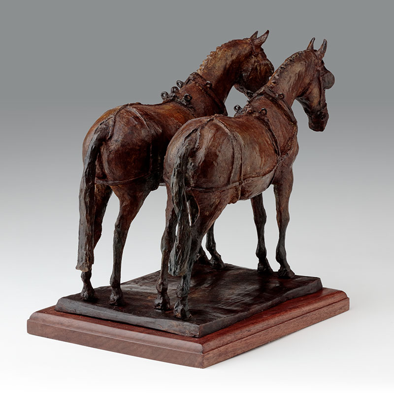 Bronze Carriage Horse Sculpture, Limited Edition