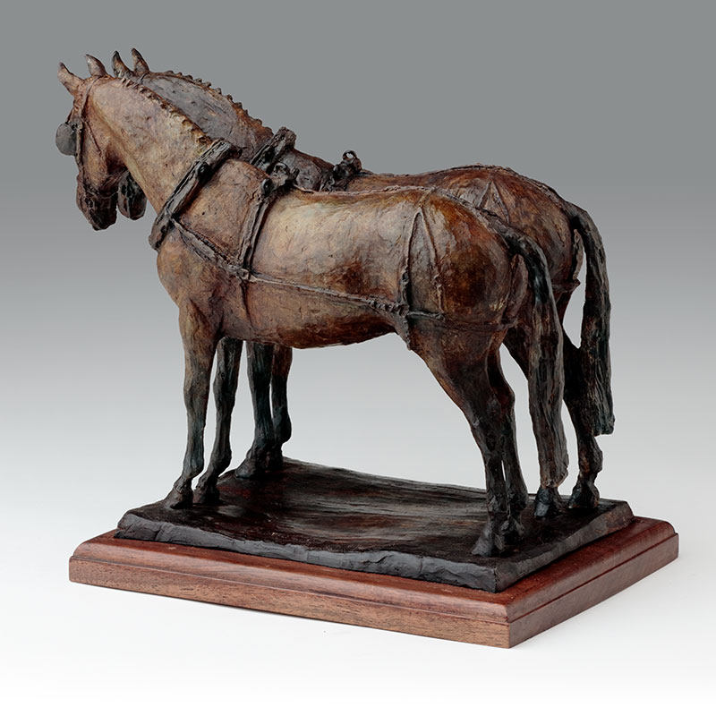 Bronze Carriage Horse Sculpture, Limited Edition