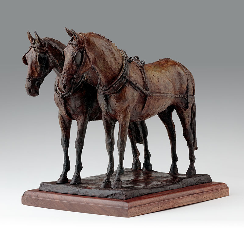Bronze Carriage Horse Sculpture, Limited Edition