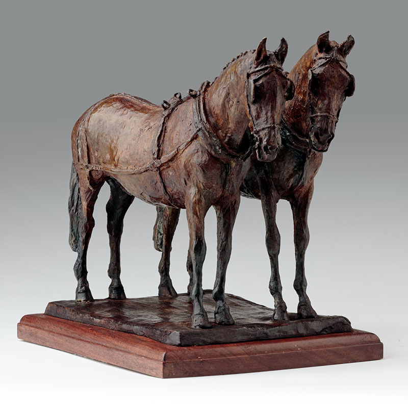 Bronze Carriage Horse Sculpture, Limited Edition