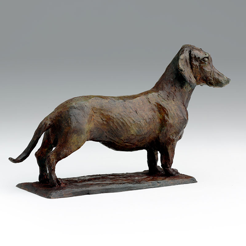 Bronze Duchshund Dog Sculpture Limited Edition