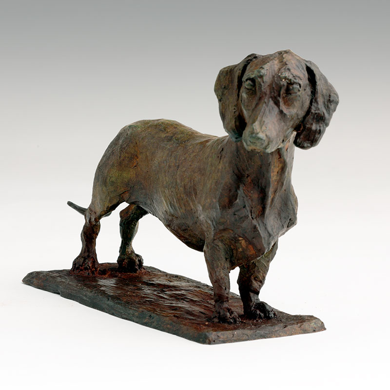Bronze Duchshund Dog Sculpture Limited Edition
