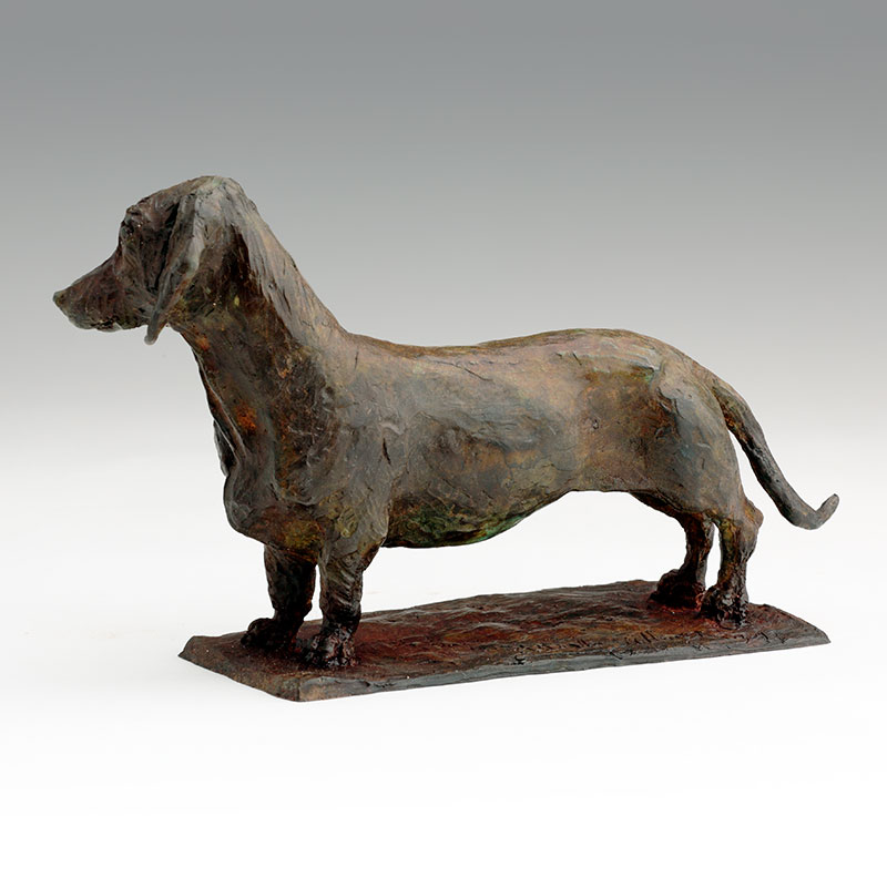 Bronze Duchshund Dog Sculpture Limited Edition