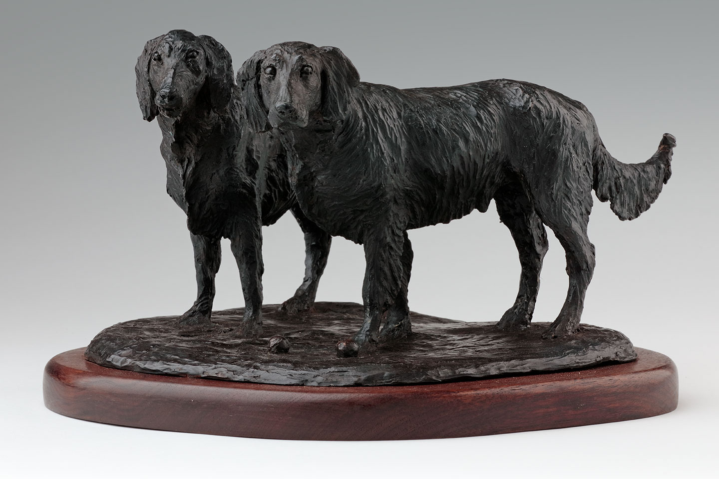 Bronze Retriever Dog Sculpture