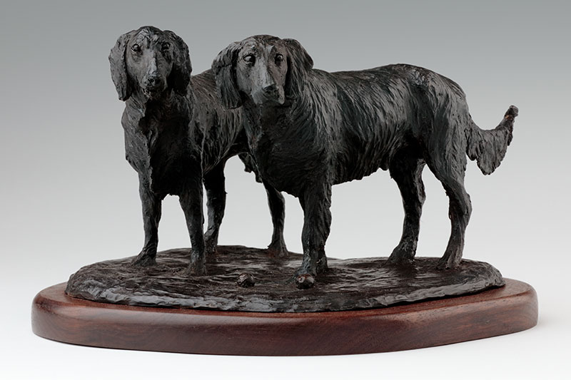 Bronze Retriever Dog Sculpture