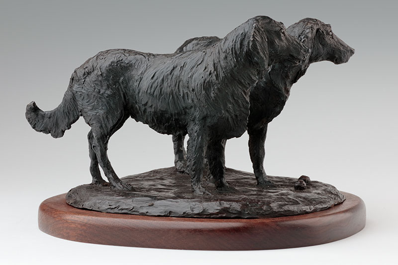 Bronze Retriever Dog Sculpture