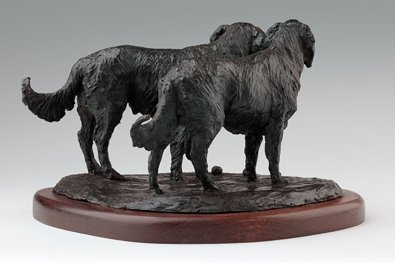 Bronze Retriever Dog Sculpture