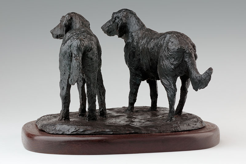 Bronze Retriever Dog Sculpture