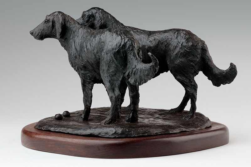 Bronze Retriever Dog Sculpture