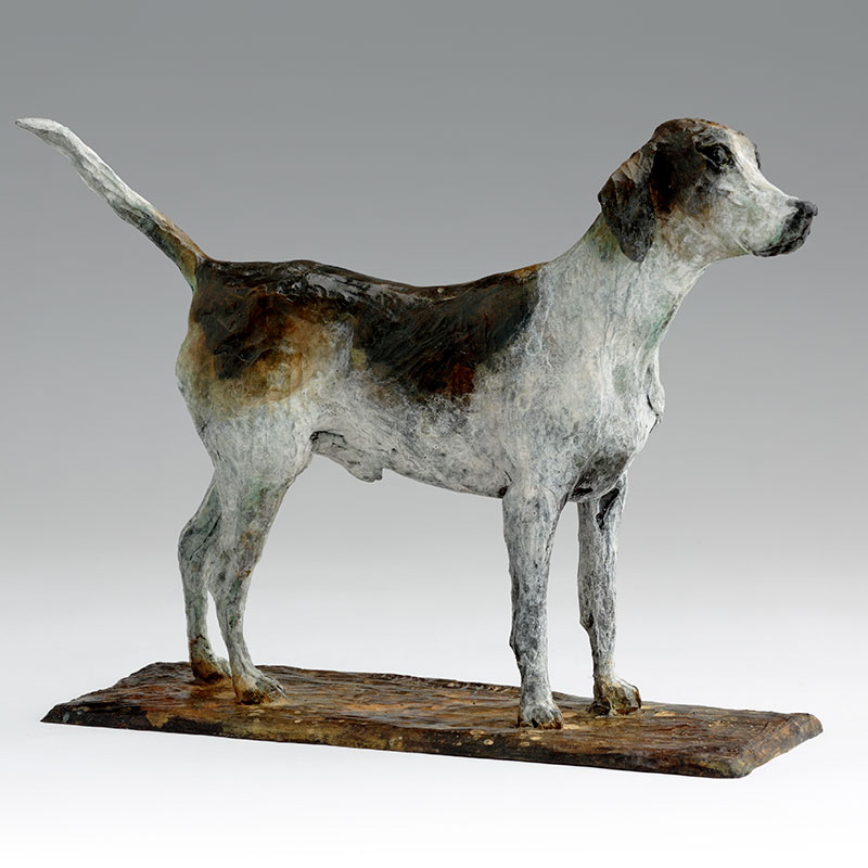 Bronze English Fox Hound Sculpture