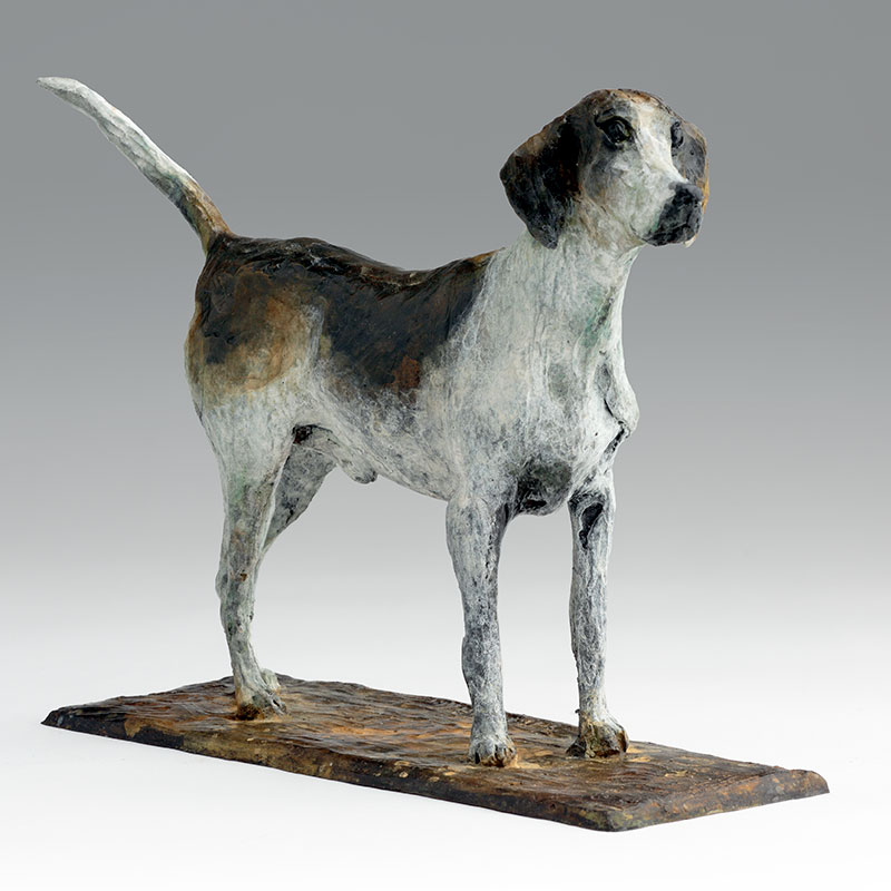 Bronze English Fox Hound Sculpture