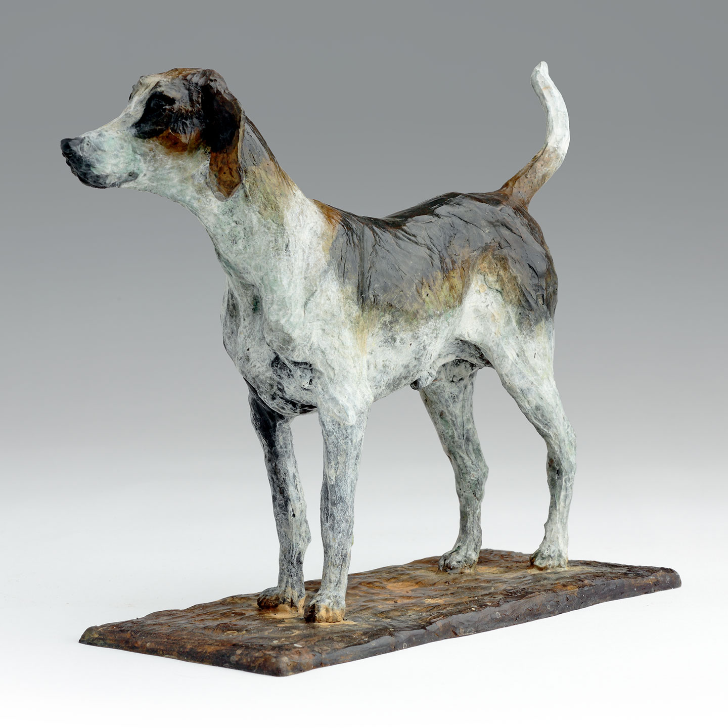 Bronze English Fox Hound Sculpture