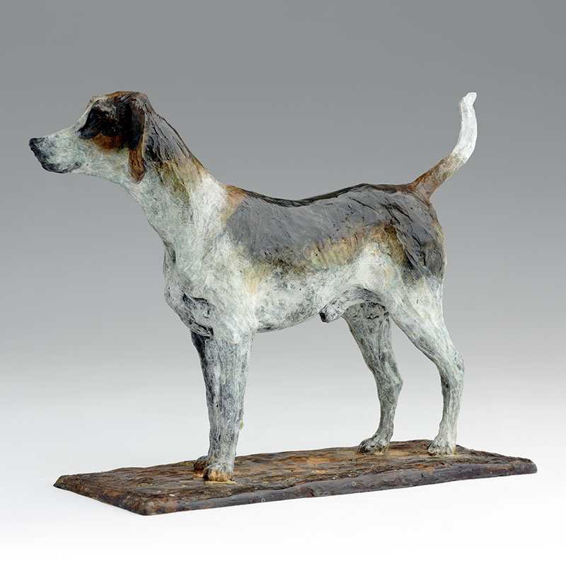 Bronze English Fox Hound Sculpture