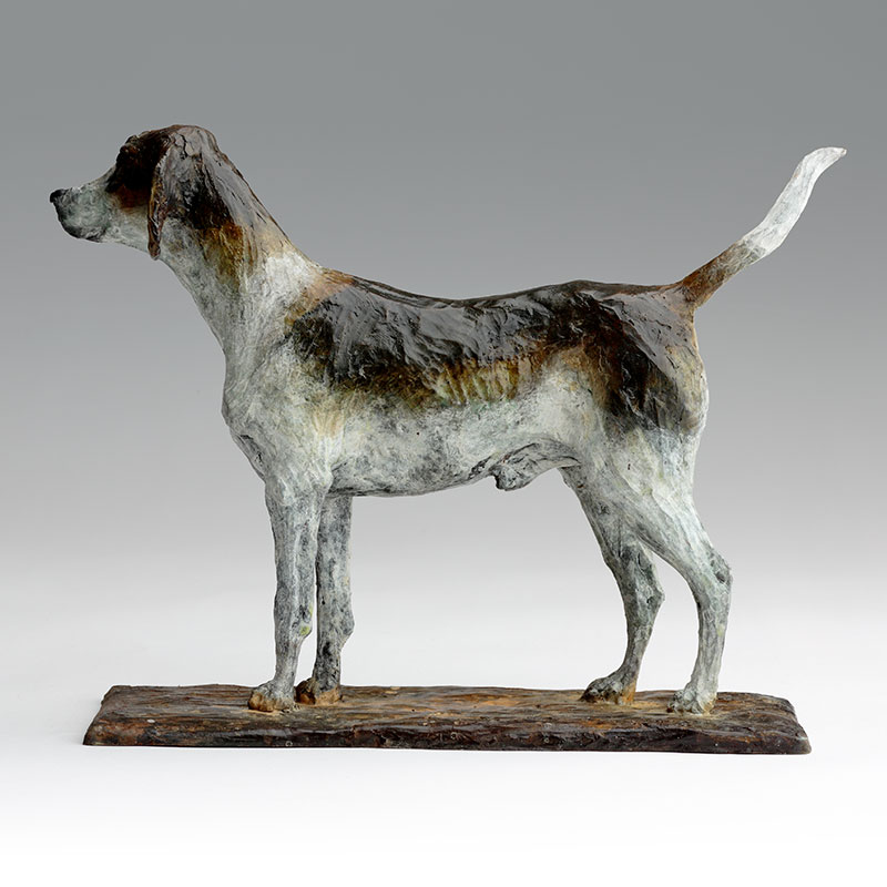 Bronze English Fox Hound Sculpture