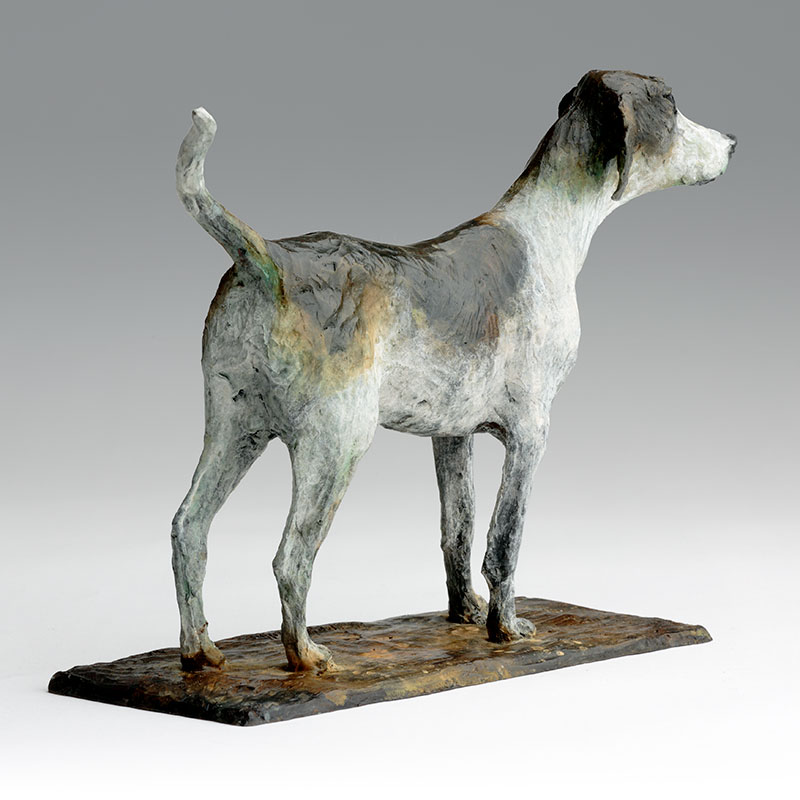 Bronze English Fox Hound Sculpture