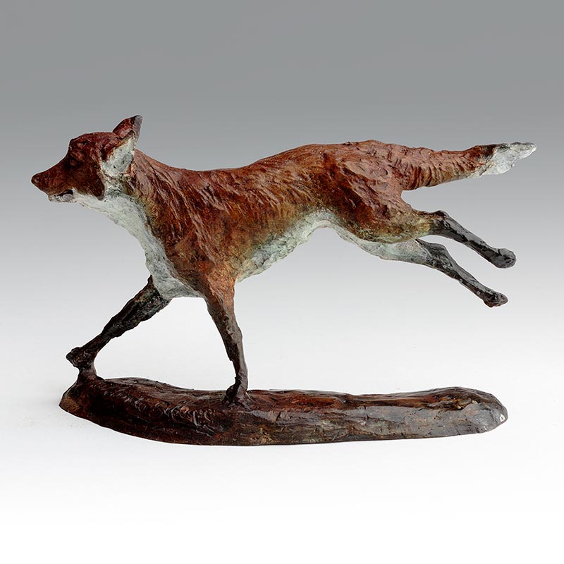 Bronze Fox Limited edition Sculpture By Belinda Sillars 'Running Fox'