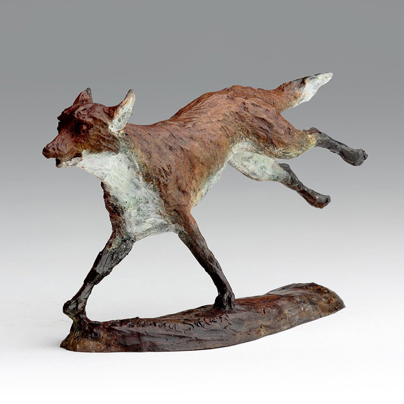 Bronze Fox Limited edition Sculpture By Belinda Sillars 'Running Fox'