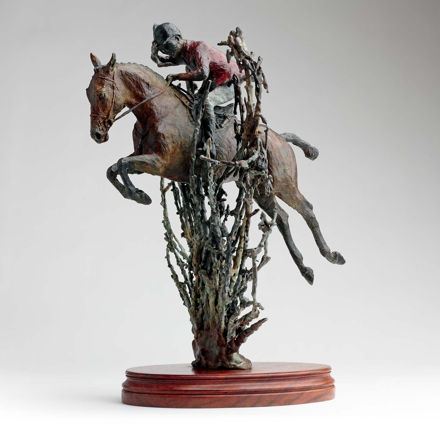 Bronze hunting Horse Sculpture, By Belinda Sillars, 'Kick On'