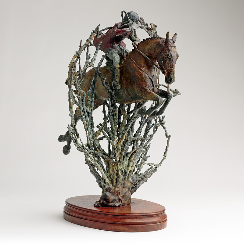 Bronze hunting Horse Sculpture, By Belinda Sillars, 'Kick On'
